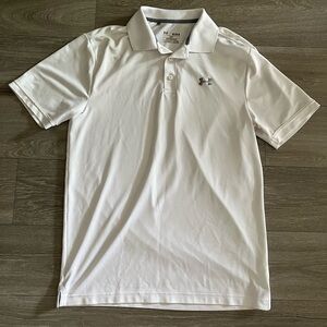Under Armour White Polo Shirt Classic Design